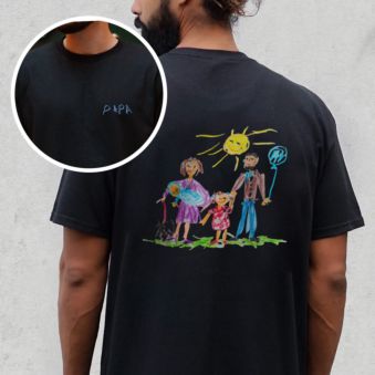 T-shirt personnalisé avec votre dessin devant et derrière