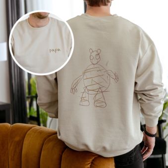 Pull personnalisé avec votre dessin devant et derrière