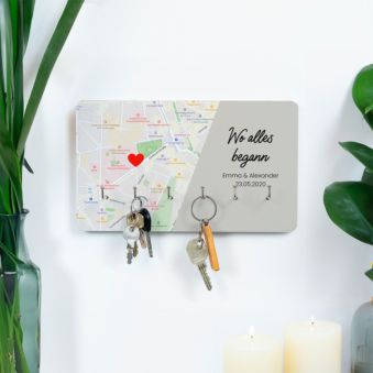 Personalised 'Where It All Began' Key Hanger