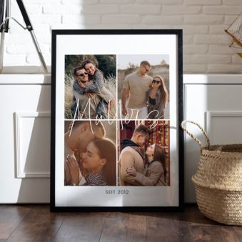 Personalised Poster With 4 Photos