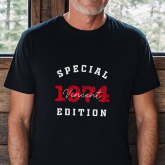Gepersonaliseerd t-shirt Limited Edition met jaartal