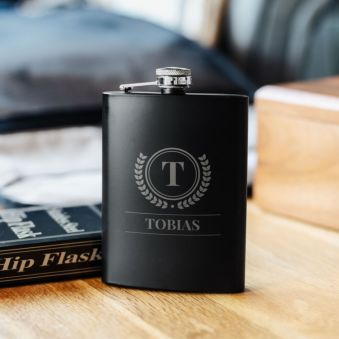 Personalised Hip Flask with Monogram