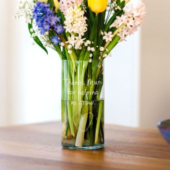 Personalised Vase with Text and Symbol
