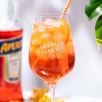 Verre Aperol personnalisé avec nom – JGA