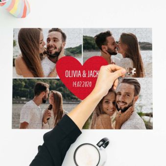 Personalised Puzzle with 4 Photos and Text
