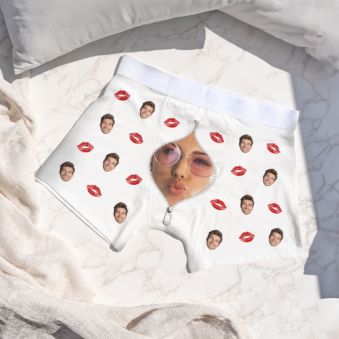 Personalisierbare Boxershorts mit Reisverschluss Design