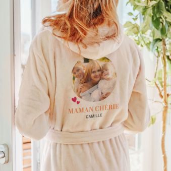 Peignoir personnalisé avec photo et prénom