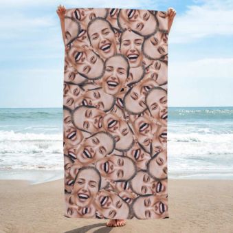 Serviette personnalisée avec visage
