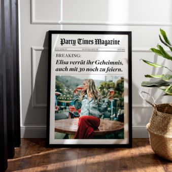 Personalisierbares Poster als Zeitung