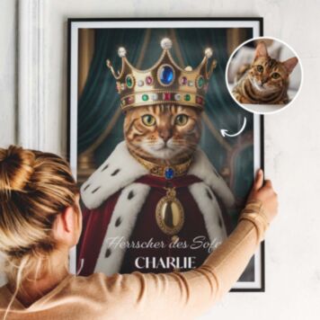 Personalisierbares Poster Haustier mit Kostüm