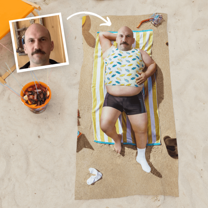 Personalisierbares Handtuch mit deinem Traumkörper main product photo