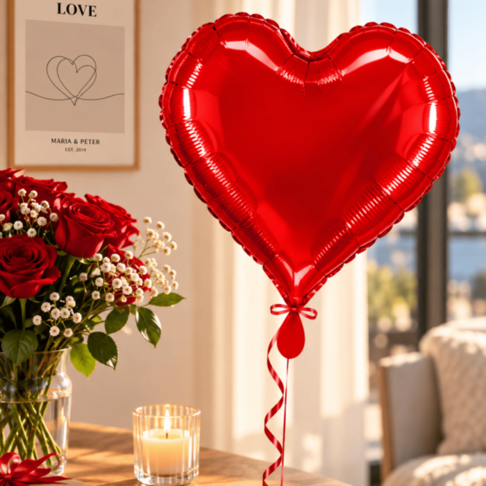 Herz-Folienballon Rot