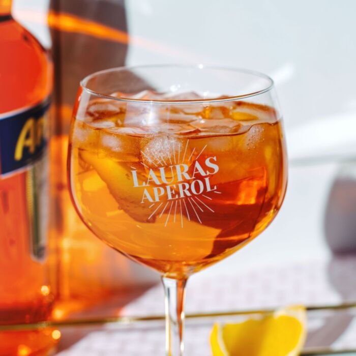 Personalisierbares Aperol Spritz Glas mit Name - Design