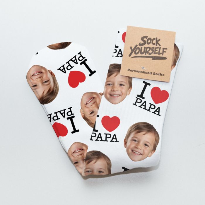 Personalisierbare Socken für Mama oder Papa