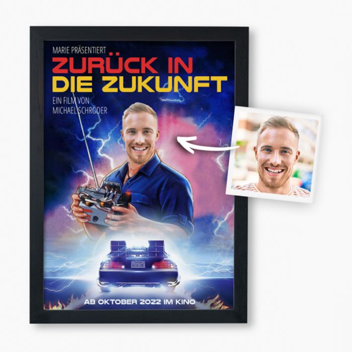 Geschenke für Männer personalisierbares Back to the future poster