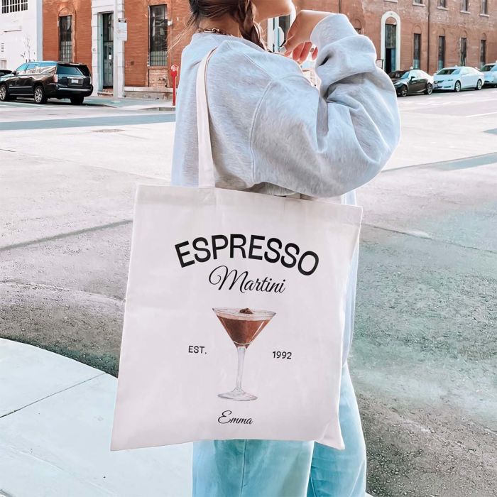 Personalisierbarer Espresso Martini Jutebeutel
