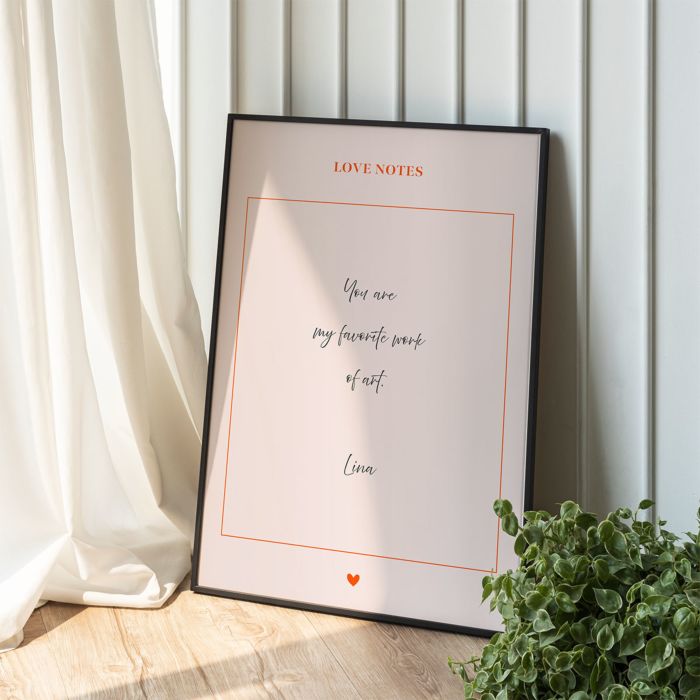Personalisierbares Poster Liebesbrief