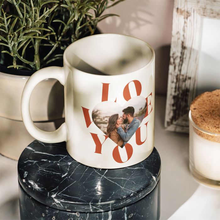 Personalisierbare Tasse Herz mit Foto