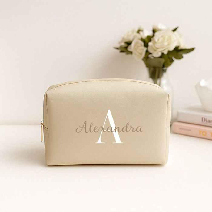 Personalisierbare Kosmetiktasche mit Monogram