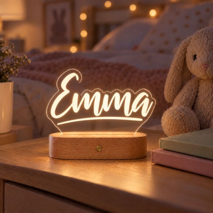 Personalisierbare LED-Lampe mit Name Personalisierbare LED-Lampe mit Name