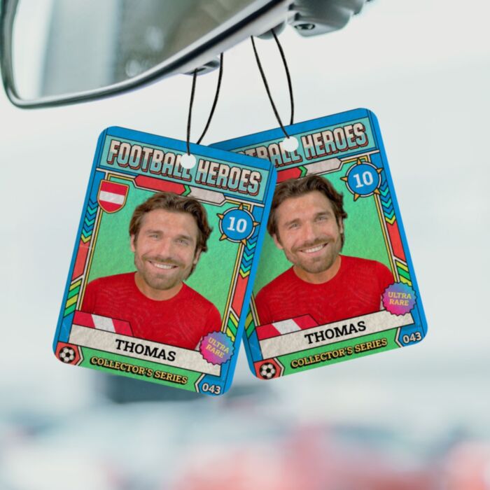 Personalisierbarer Duftbaum WM Sammelsticker mit Foto