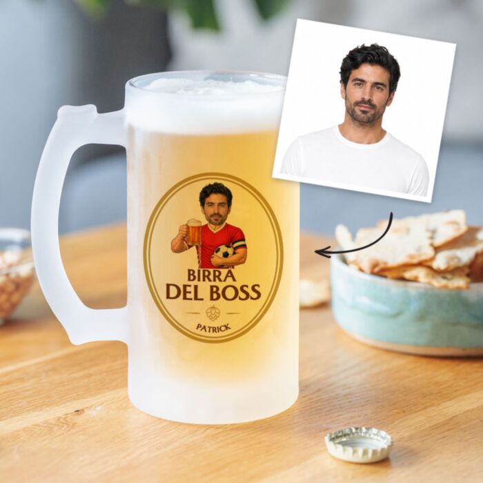 Personalisierter Bierkrug Sport mit Foto und Namen