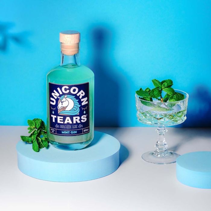 Einhorn-Tränen Gin mit Minze 