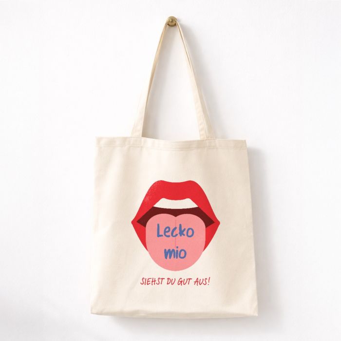 Jutebeutel mit verschiedenen Sprüchen