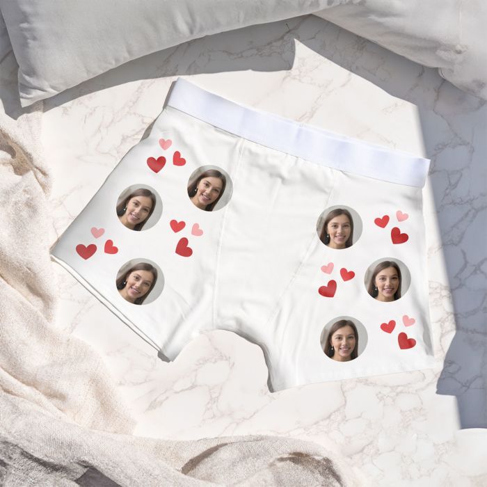 Personalisierbare Boxershorts mit Foto und Symbolen 