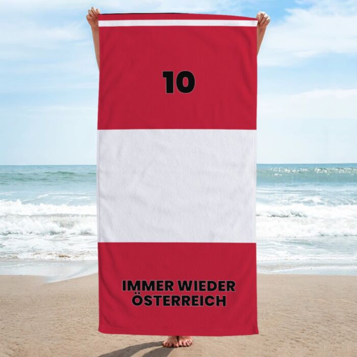 Personalisiertes Handtuch zur WM mit Text