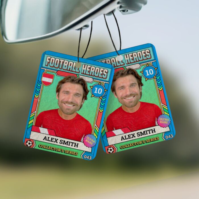 Personalisierbarer Duftbaum WM Sammelsticker mit Foto