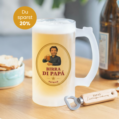 Geschenkset Bierkrug und Flaschenöffner