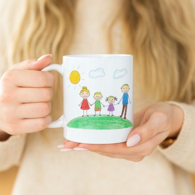 Personalisierbare Tasse mit deiner Zeichnung