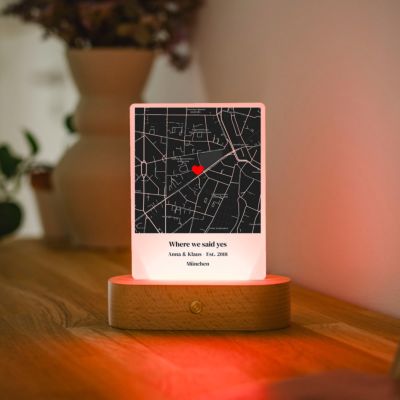 Personalisierbare LED-Lampe Wo Alles Begann