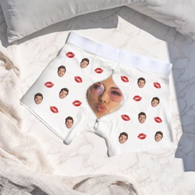 Personalisierbare Boxershorts mit Reisverschluss Design