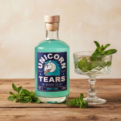 Einhorn-Tränen Gin mit Minze 