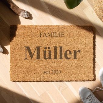 Personalisierbare Kokos-Fußmatte mit Namen