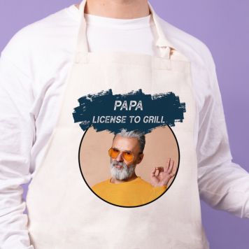 Personalisierbare Küchenschürze mit Farbe