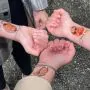 Personalisierbare Tattoos 4er Set mit Gesicht und Banner