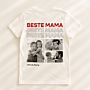Personalisierbares T-Shirt mit Schwarz Weiß Fotos und Text