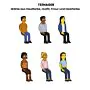 Personalisierbare Poster-Illustration Cartoon Familie