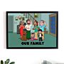 Personalisierbare Poster-Illustration Zeichentrick Familie
