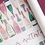 Personalisierbares Geschenkpapier mit Text und Illustration