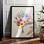 Personalisierbares Poster Blumenstrauß mit Handabdruck
