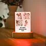 Personalisierbare LED-Lampe mit 4 Fotos und Text