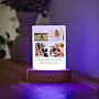 Personalisierbare LED-Lampe mit 4 Fotos und Text
