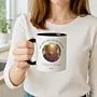 Personalisierbare Tasse mit Foto und 3 Zeilen