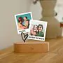 Personalisierbare LED-Lampe im Polaroid-Design