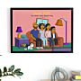 Personalisierbare Poster-Illustration Cartoon Familie