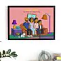 Personalisierbare Poster-Illustration Cartoon Familie